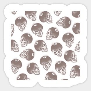 Eight Ball Skull Pattern Sticker